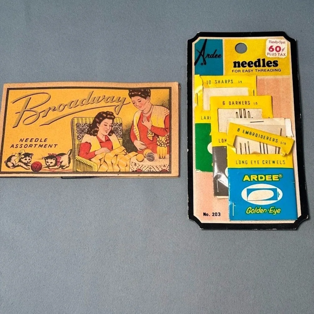 Broadway Ardee Needle Lot Of 2 Assorted Original Package Made In‎ Occupied Japan